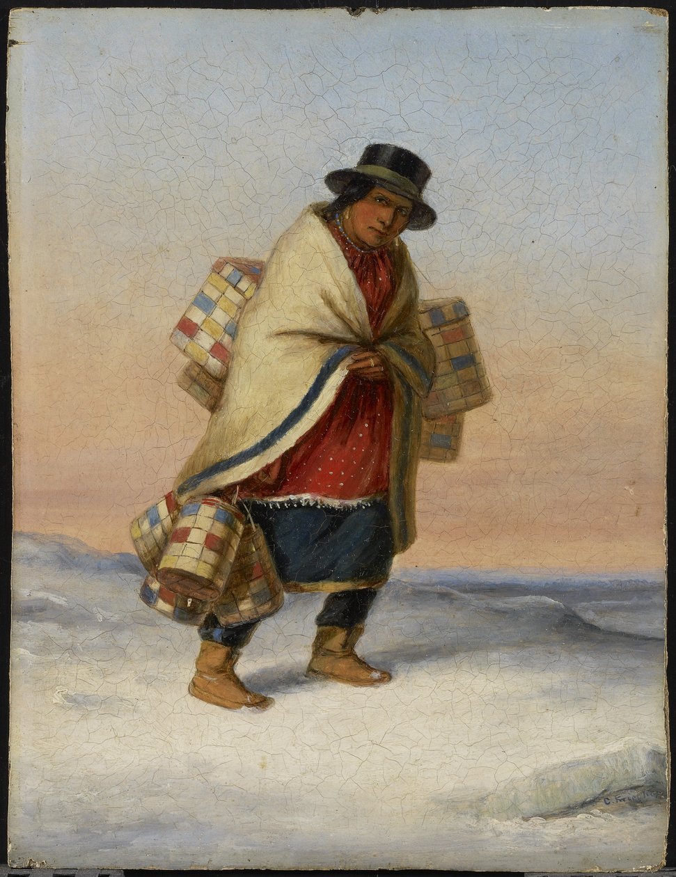 A kosár eladó, 1850 körül alkotó: Cornelius Krieghoff
