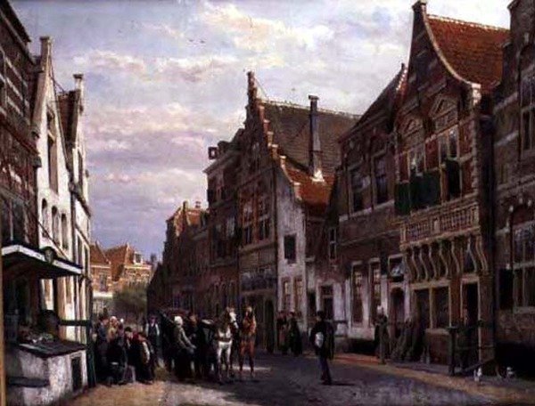 Oudewater (olaj, vászon) alkotó: Cornelius Springer