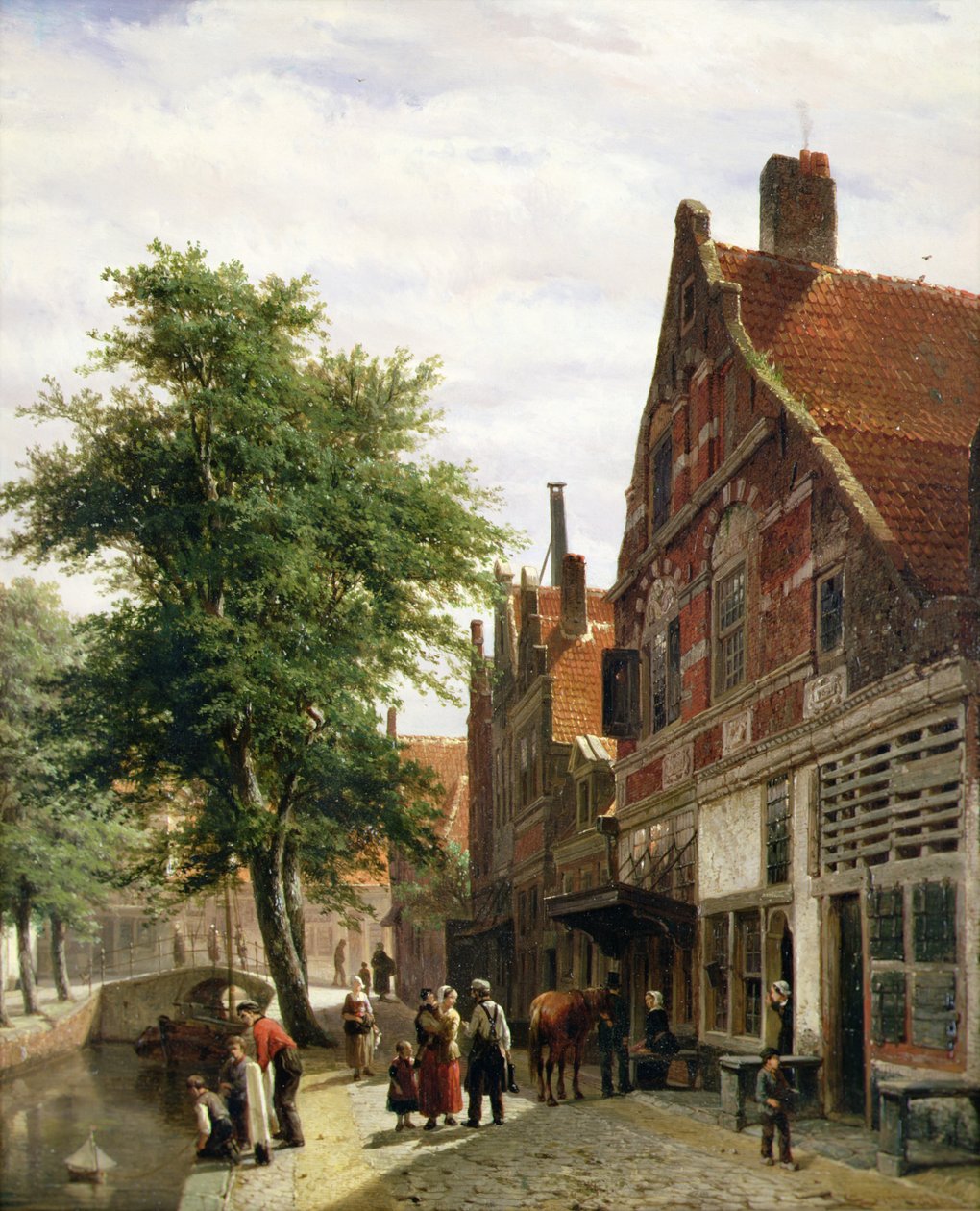 A Zuiderhavendijk, Enkhuizen nyáron alkotó: Cornelius Springer