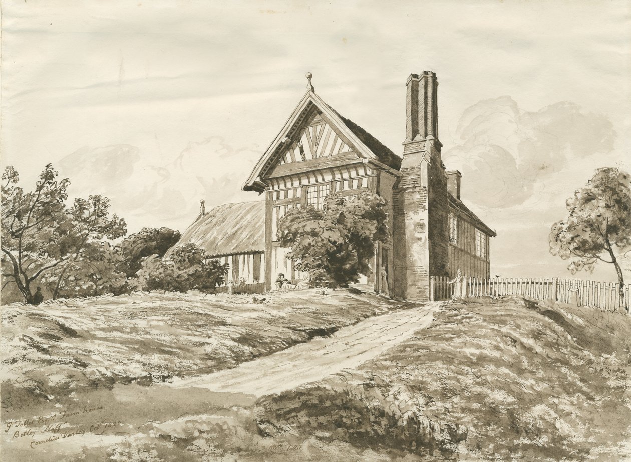Betley – Parasztház: toll- és szépiarajz, 1820. október (rajz) alkotó: Cornelius Varley