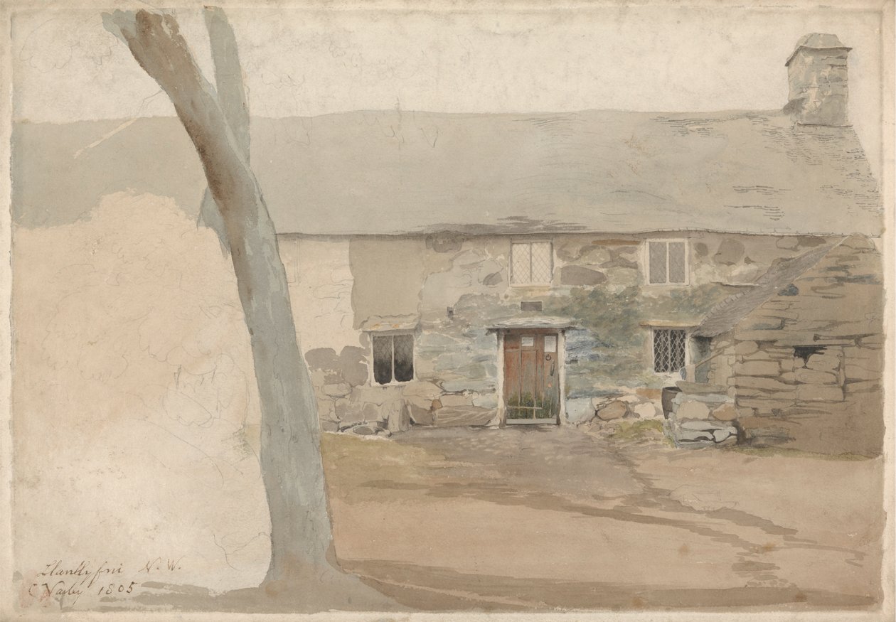 Víkendházak Llanllyfniben, Észak-Walesben alkotó: Cornelius Varley