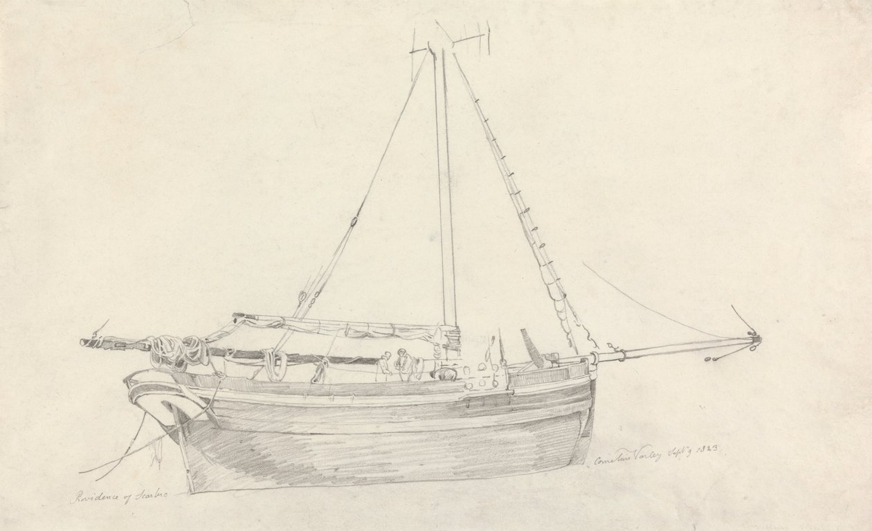 Scarborough "Providence" halászhajója alkotó: Cornelius Varley