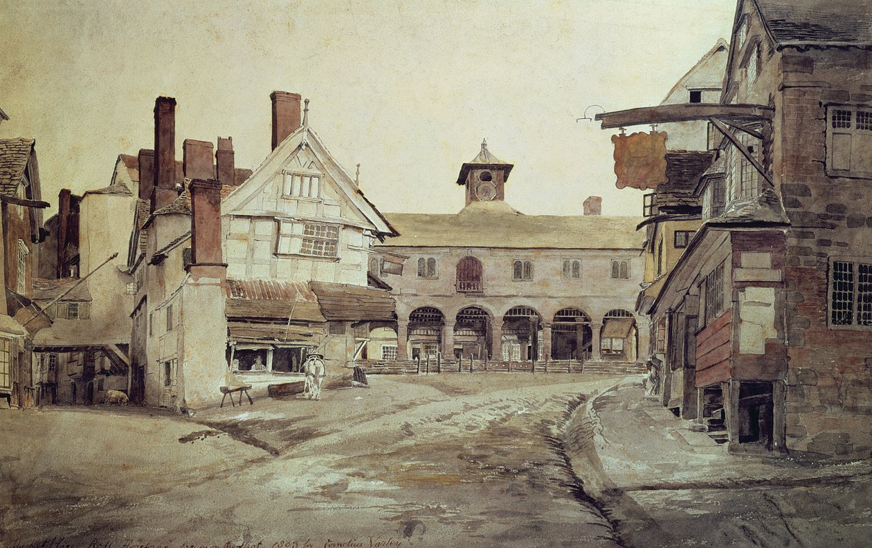 Market Place, Hereford, 1803 alkotó: Cornelius Varley