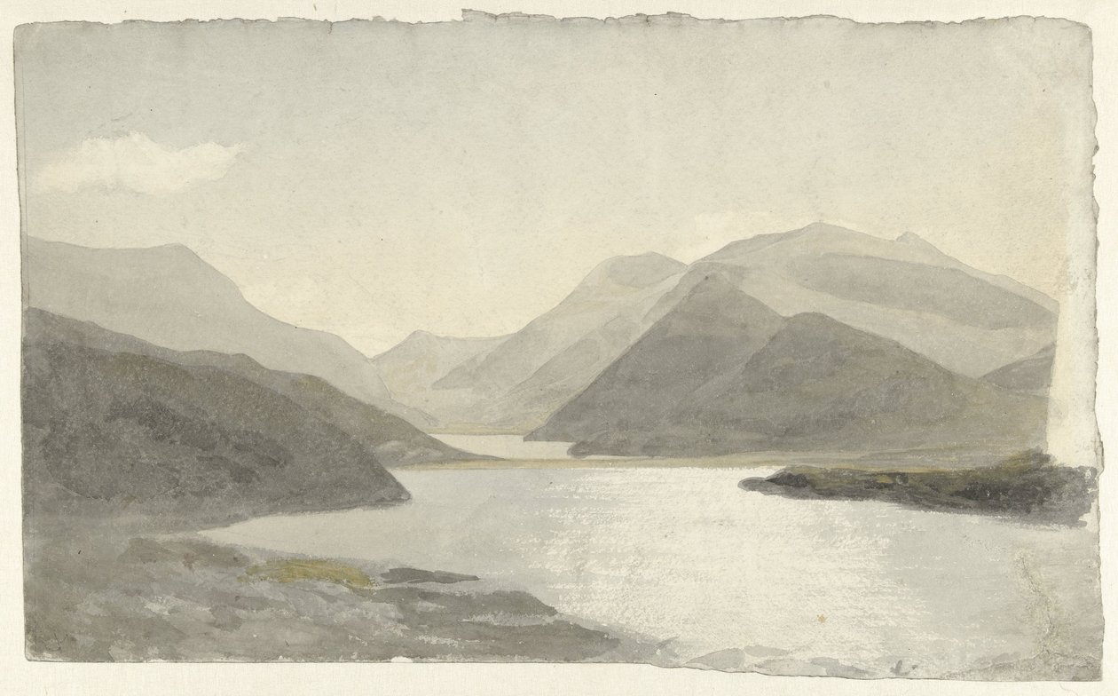 Napfény egy tó felett Snowdon közelében, Llanberis, Észak-Wales Napfény egy tavon Snowdonban, Llanberisben, Észak-Walesben alkotó: Cornelius Varley