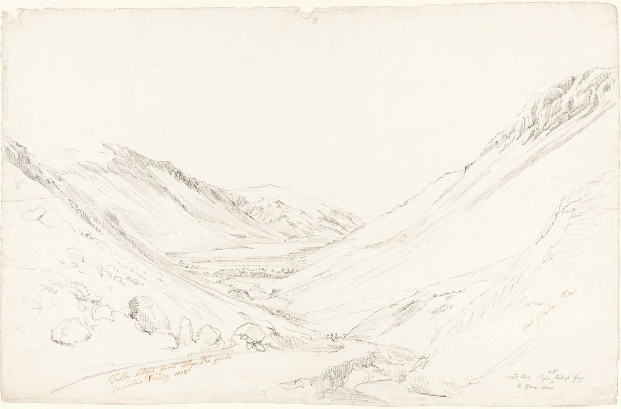 Tally Llyn a Llyn Trigraintől alkotó: Cornelius Varley