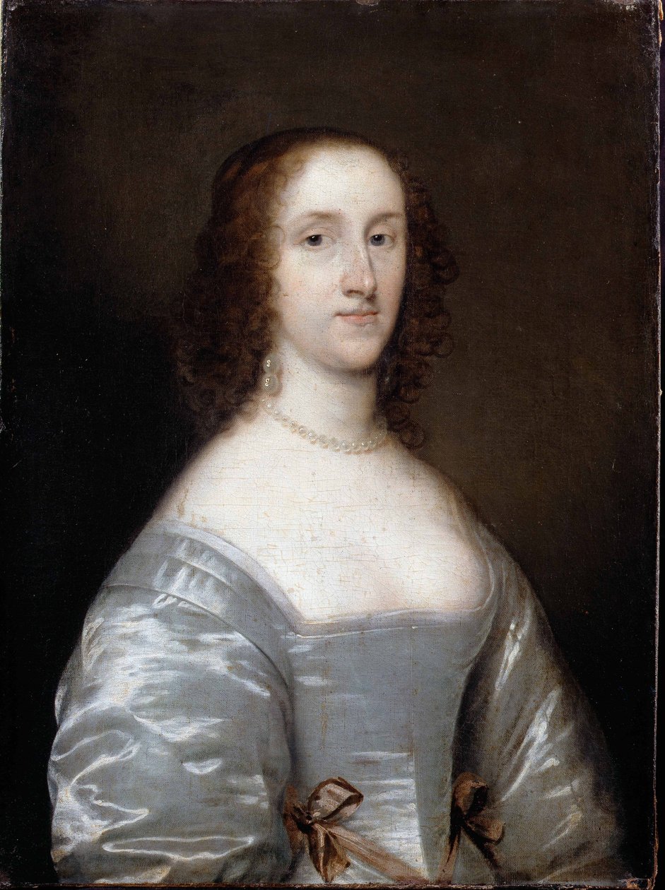Egy fehér ruhás hölgy portréja alkotó: Cornelius the elder Johnson