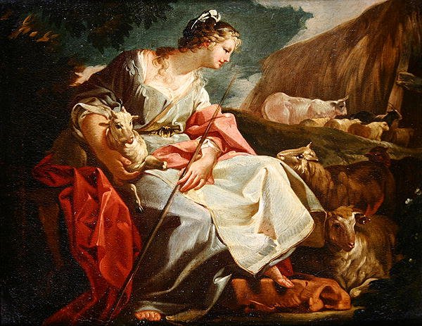 Rebecca, mint pásztorlány (olaj, vászon) alkotó: Corrado Giaquinto