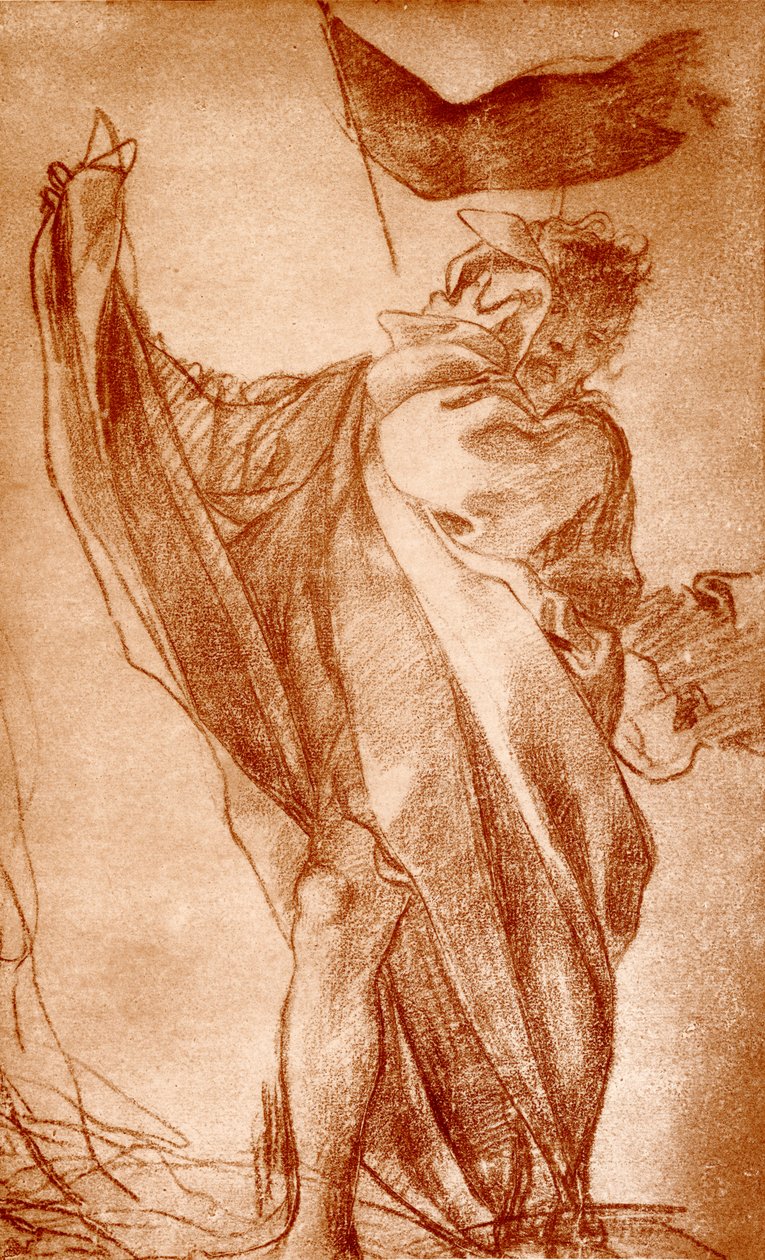 Tervezés egy apostolfigurára a pármai katedrális kupolájához alkotó: Antonio da Correggio