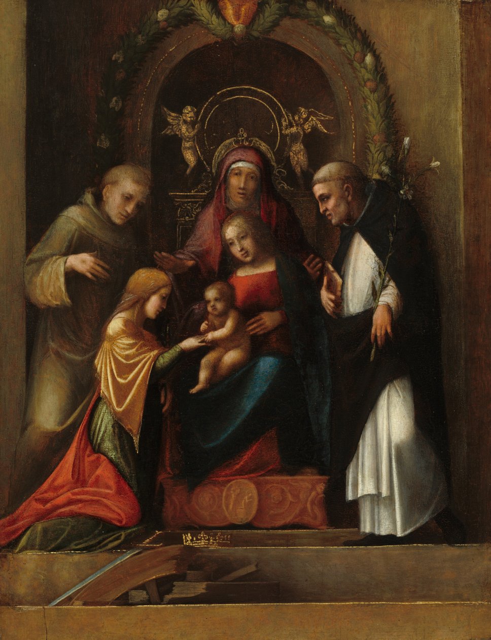 Szent Katalin misztikus házassága, 15101515. alkotó: Correggio