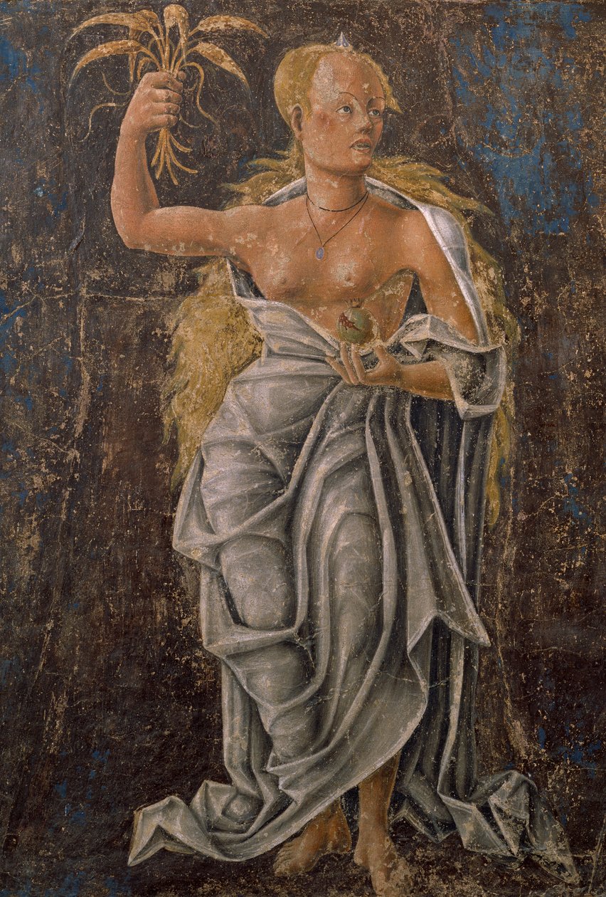 Dean, részlet a Szűzanya, augusztusi jelenet, Cosimo Turának tulajdonítva alkotó: Cosimo (attr. to) Tura