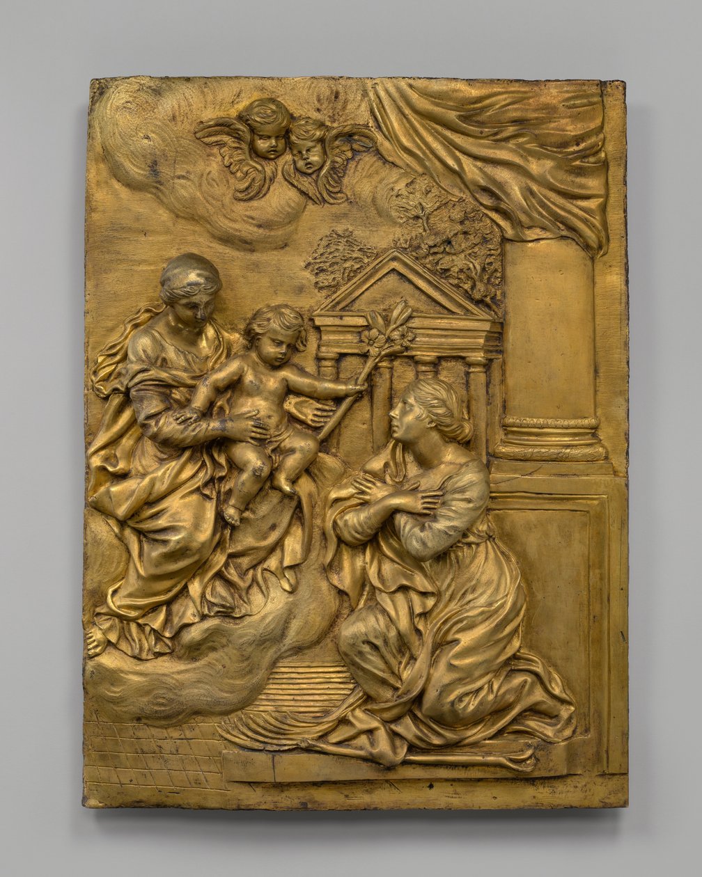 A Szűz és a Gyermek megjelenése Szent Mártonnak, c. 1650. alkotó: Cosimo Fancelli