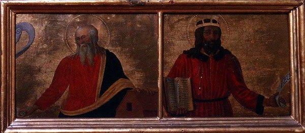 Noé és David (tempera a panelen) alkotó: Cosimo Rosselli