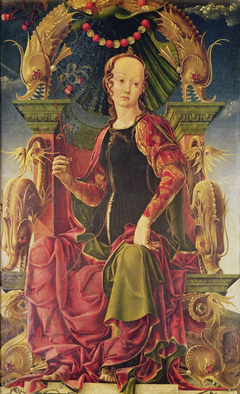 A Muse, 1455-1460 körül (olaj tojástemperával) alkotó: Cosimo Tura