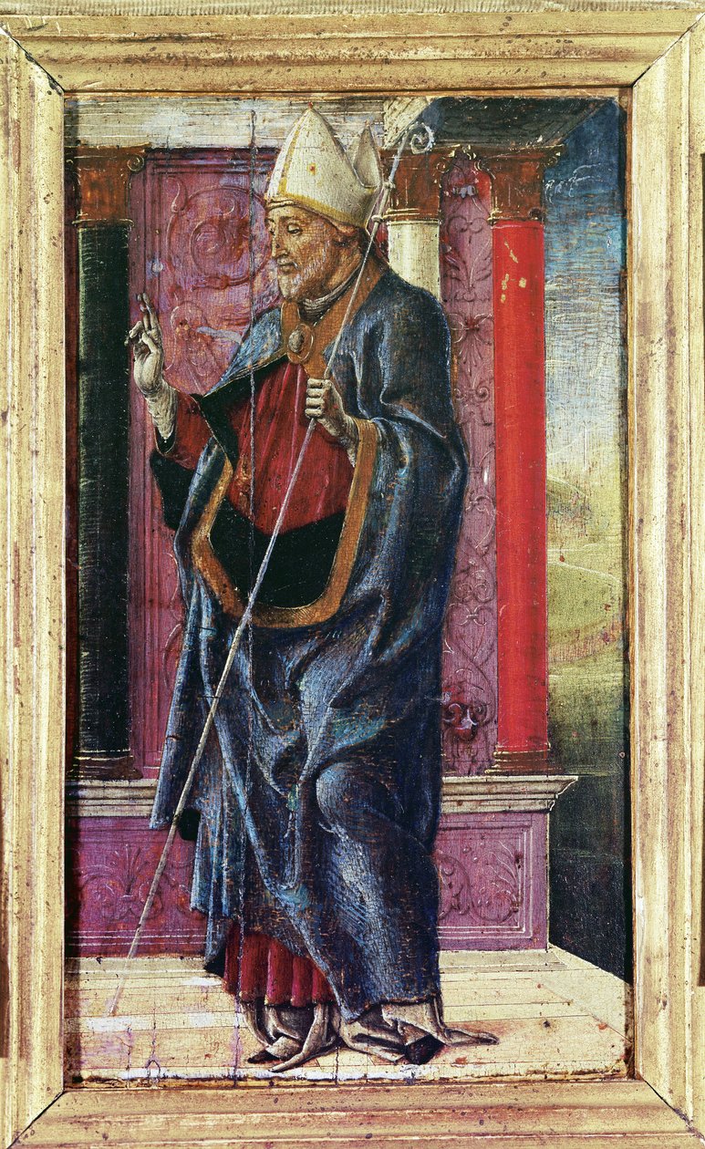 Saint Maurelio, 1480 körül (olaj a fedélzeten) alkotó: Cosimo Tura