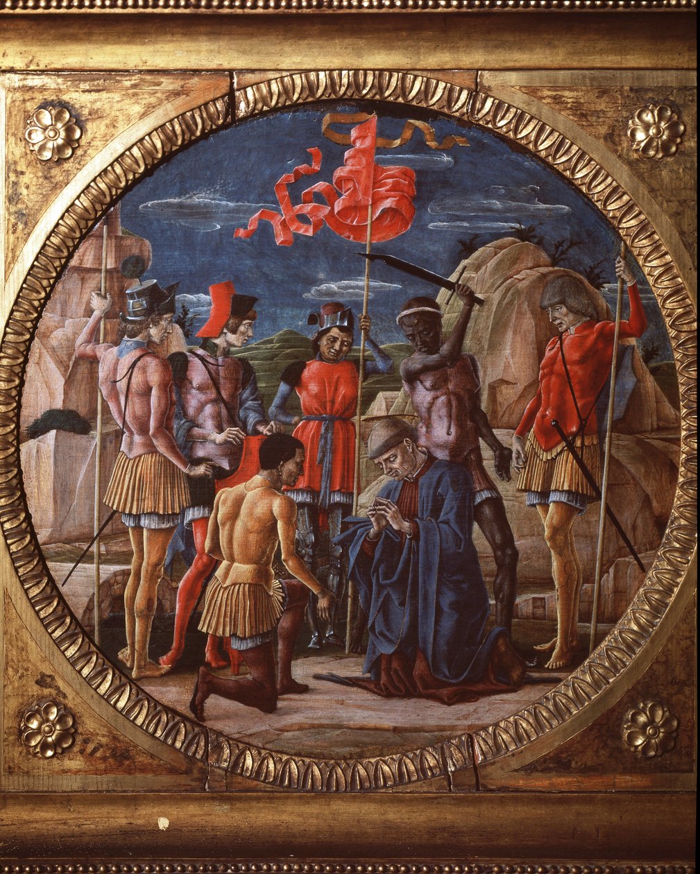 Edesszai Szent Maurelio mártíromsága – olaj, panel alkotó: Cosimo Tura