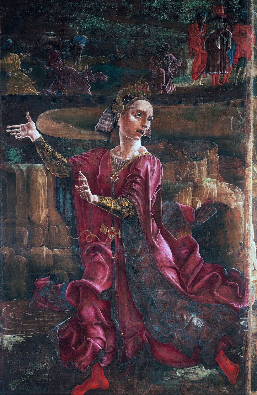 A hercegnő, részlet a Szent György és a hercegnőből (vagy Szent György és a sárkány) alkotó: Cosimo Tura