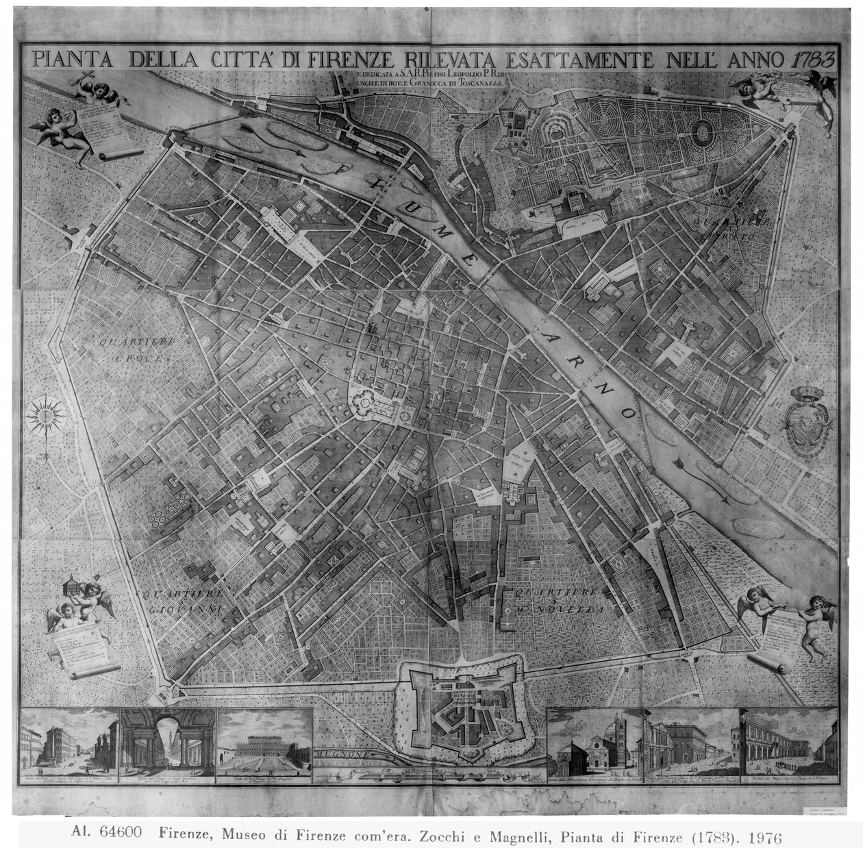 Firenze város terve, 1783 alkotó: Cosimo Zocchi