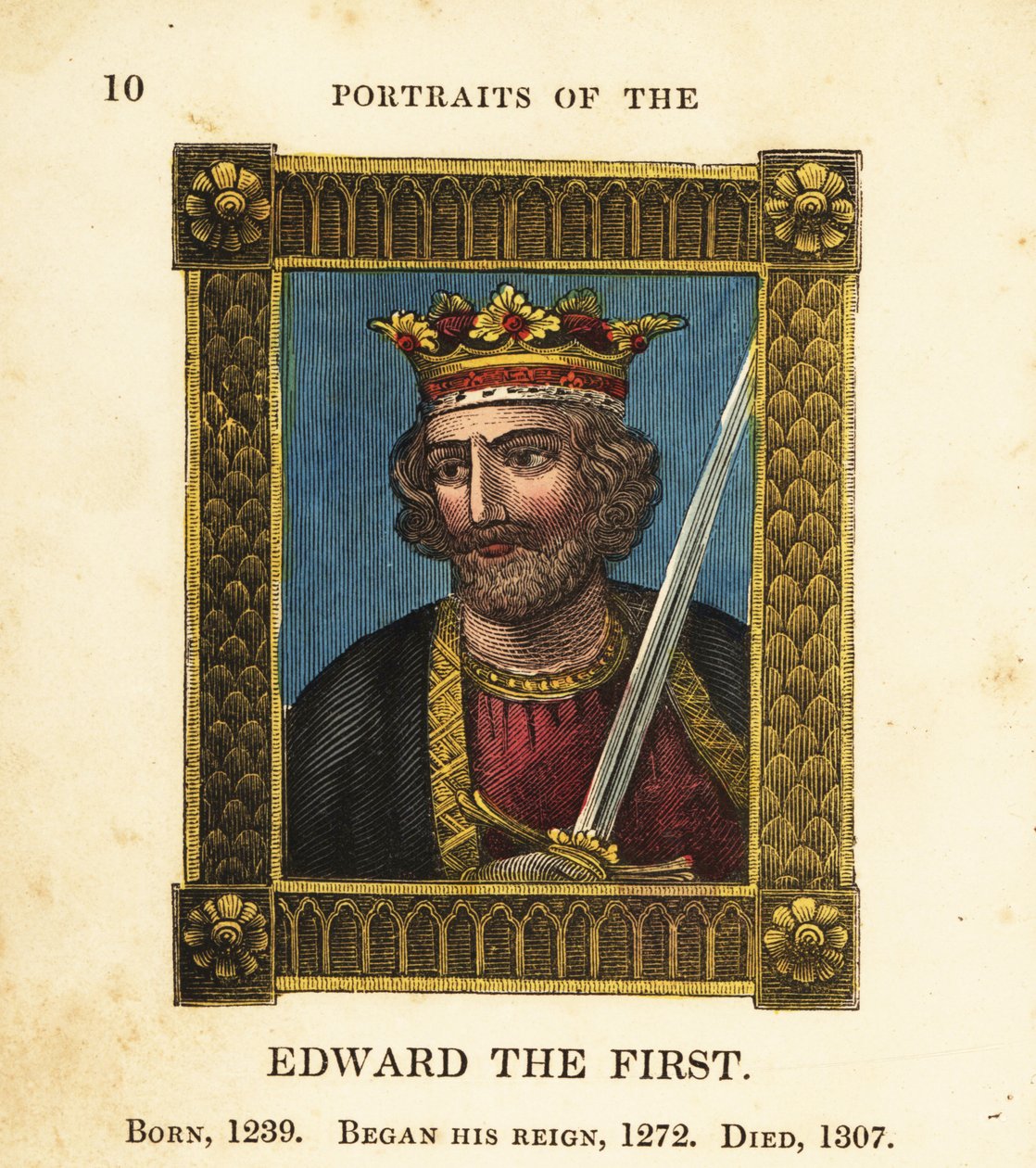 Első Edward király portréja, I. Edward angol király 1239-ben született, 1272-ben kezdett uralkodni és 1307-ben halt meg alkotó: Cosmo Armstrong