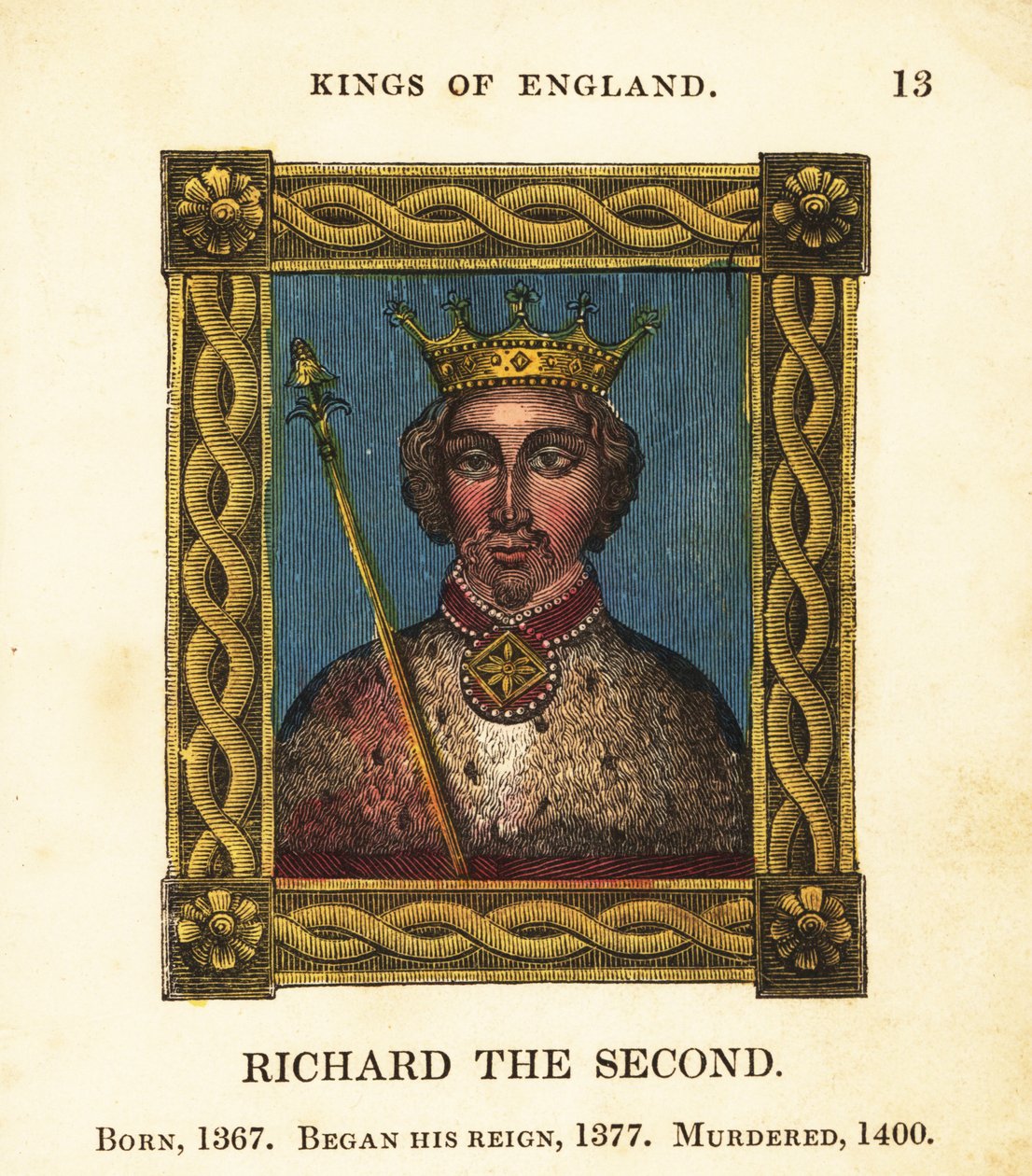 Második Richárd király portréja, II. Richard angol király 1367-ben született, 1377-ben uralkodott és 1400-ban meggyilkolták alkotó: Cosmo Armstrong