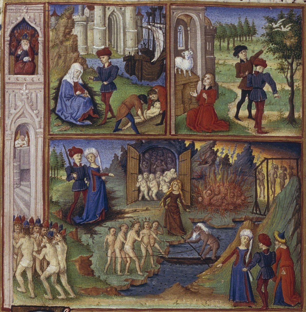 Illusztráció az Aeneis című eposzhoz, Vergiliustól, 1450-1499 alkotó: Coëtivy Master