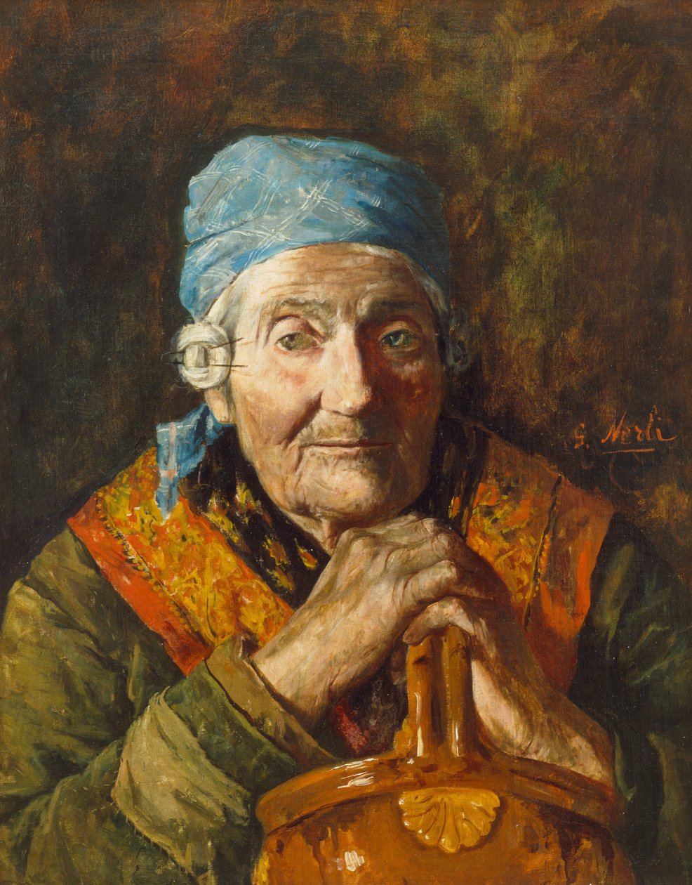 Egy öregasszony (tanulmány) alkotó: Count Girolamo Pieri Nerli