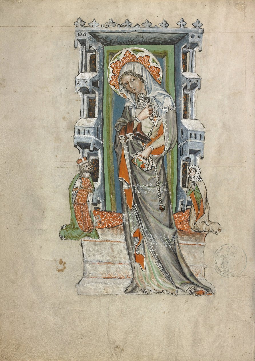 Sziléziai Szent Hedvig Ludwig Legnicai és Brieg herceggel és Agnés hercegnővel, 1353 alkotó: Court workshop of Duke Ludwig I