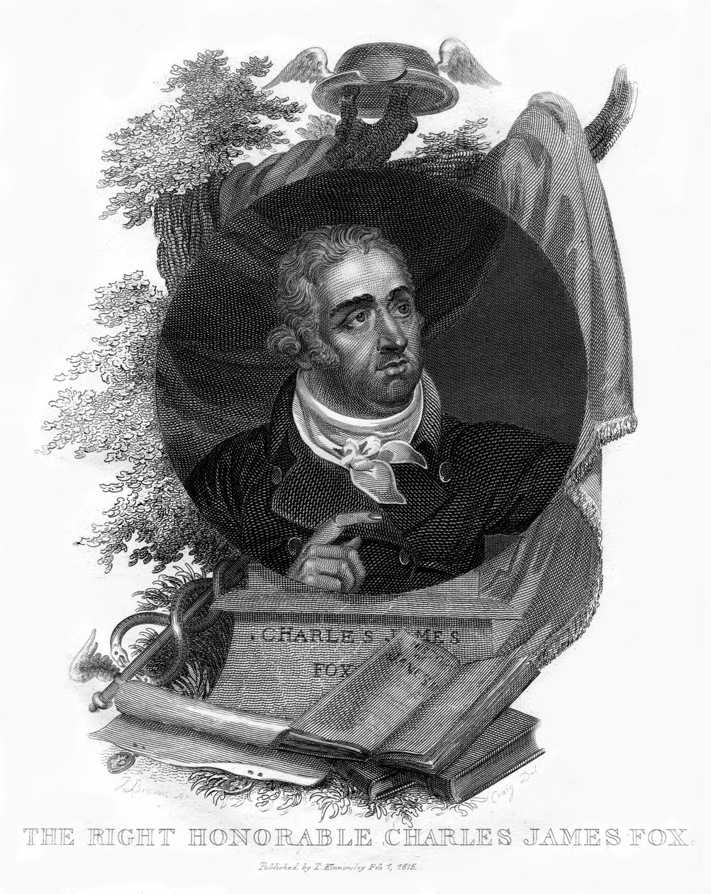 Charles James Fox, brit Whig politikus, 1815. alkotó: Craig