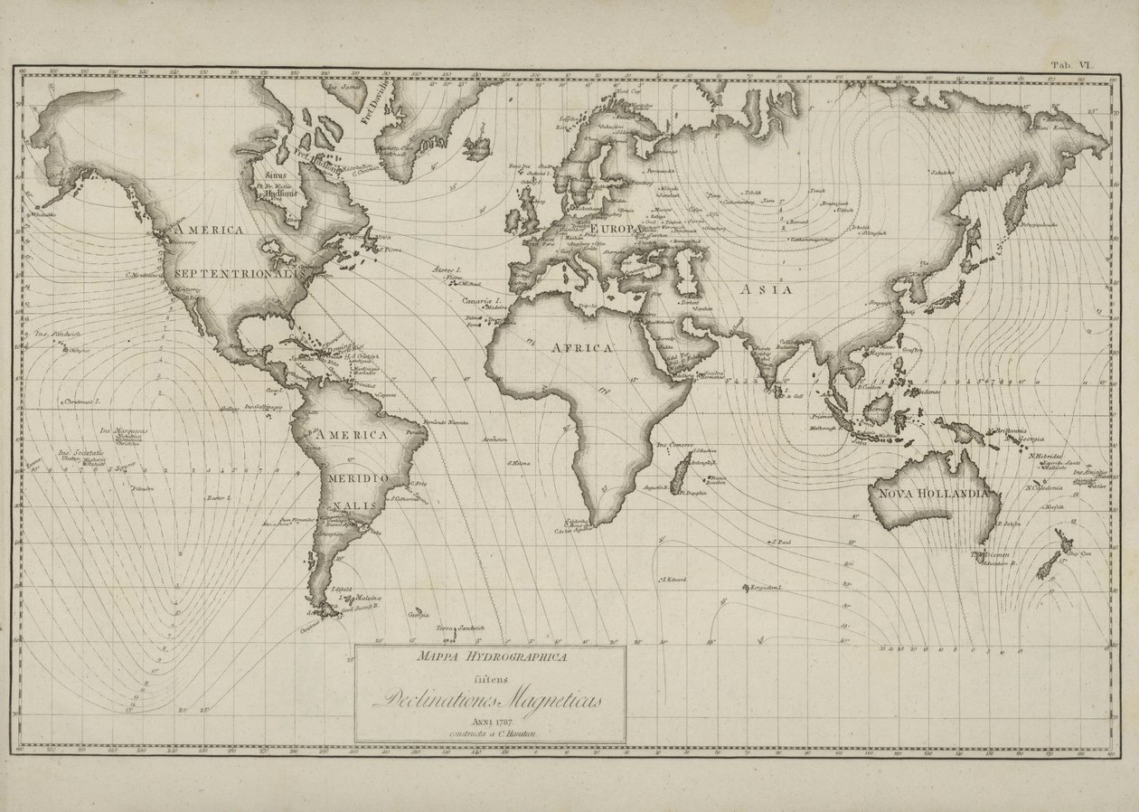 Az illusztráció Hansteen, Christopher Untersuchungen über den Magnetismus der Erde könyvéből vett, és C. Hansteen kiadta (Christiania, 1819) alkotó: Creator