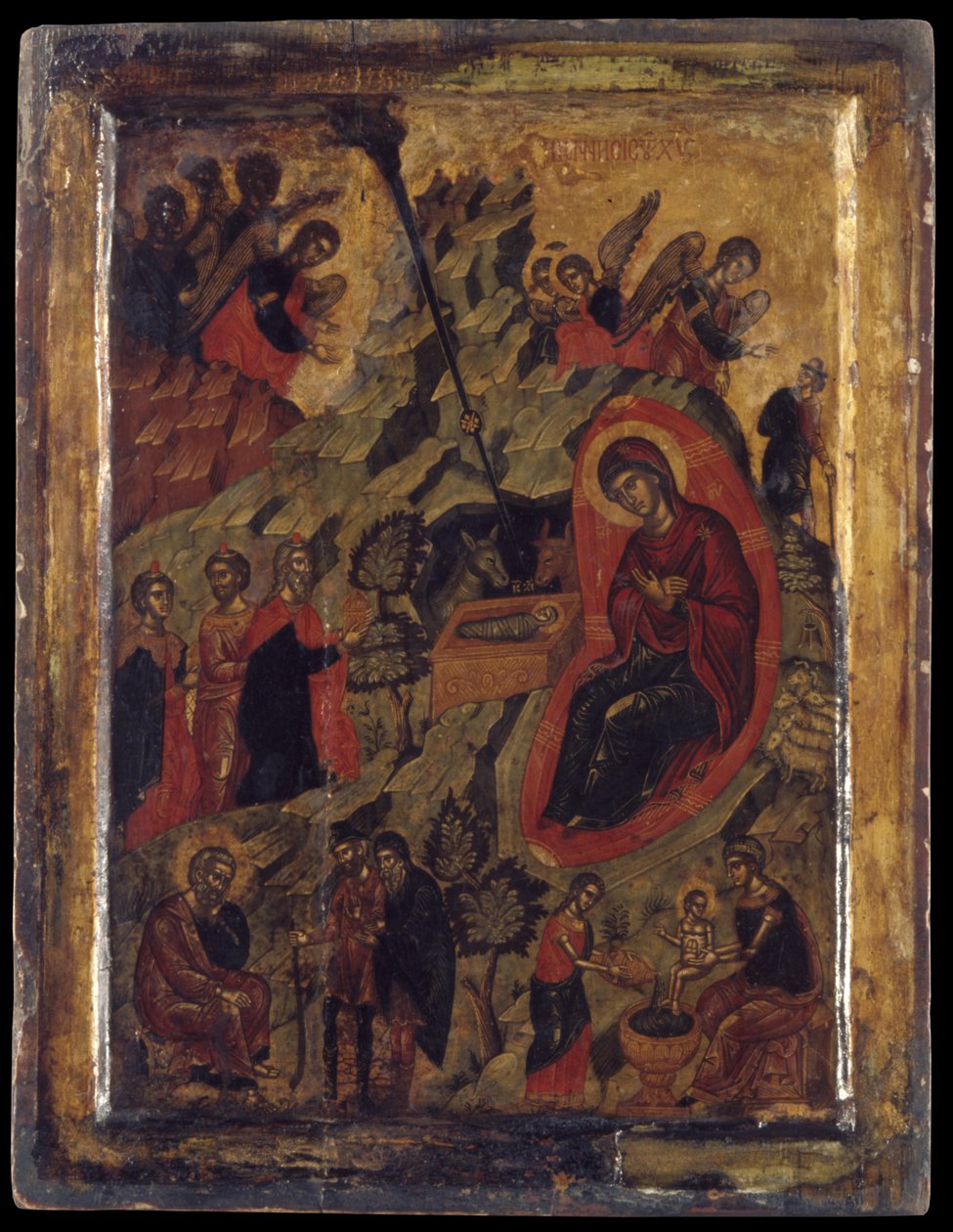A betlehemes (tojástempera a panelen) alkotó: Cretan School