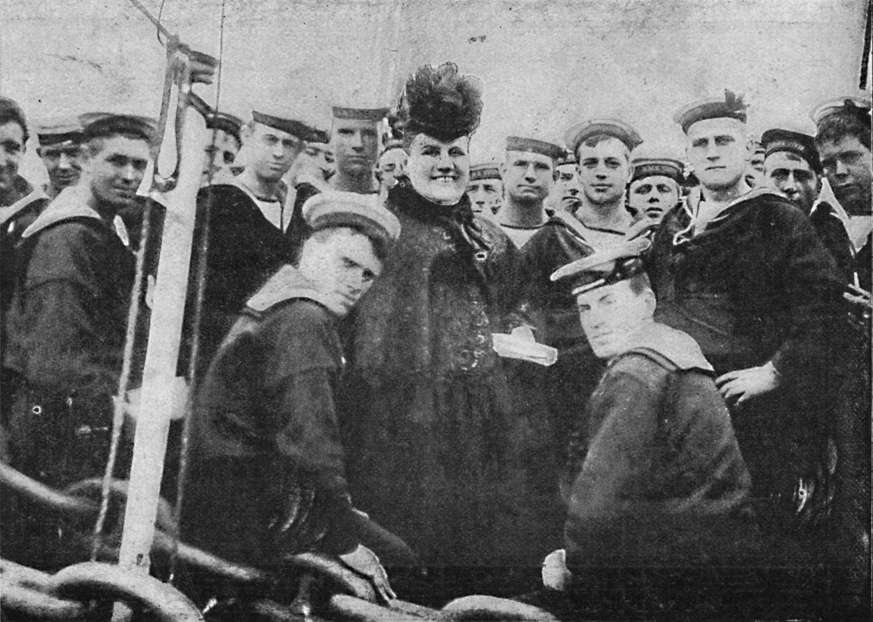 „A haditengerészet anyja Kínába viszi a fiúkat, 1900 alkotó: Cribb