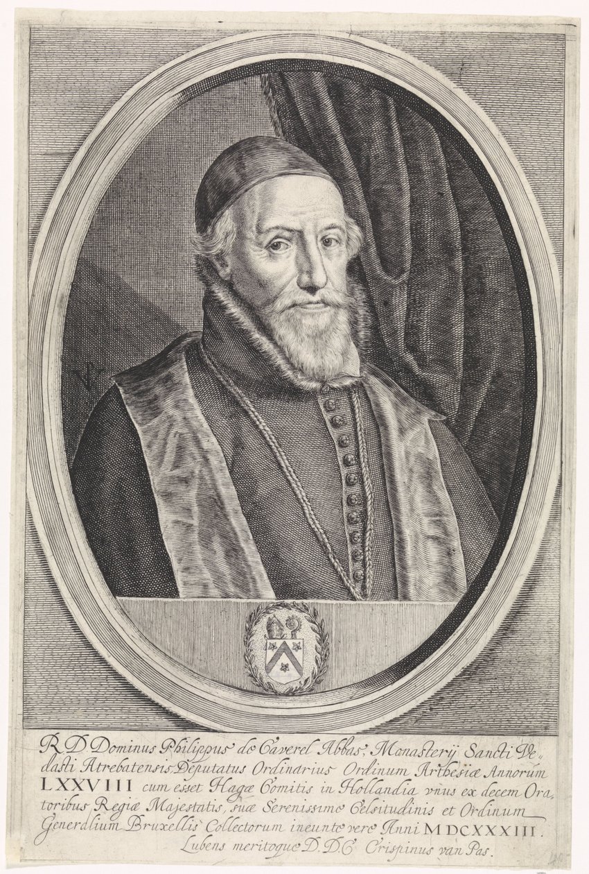 Philippe de Caverel arcképe alkotó: Crispijn van de Passe