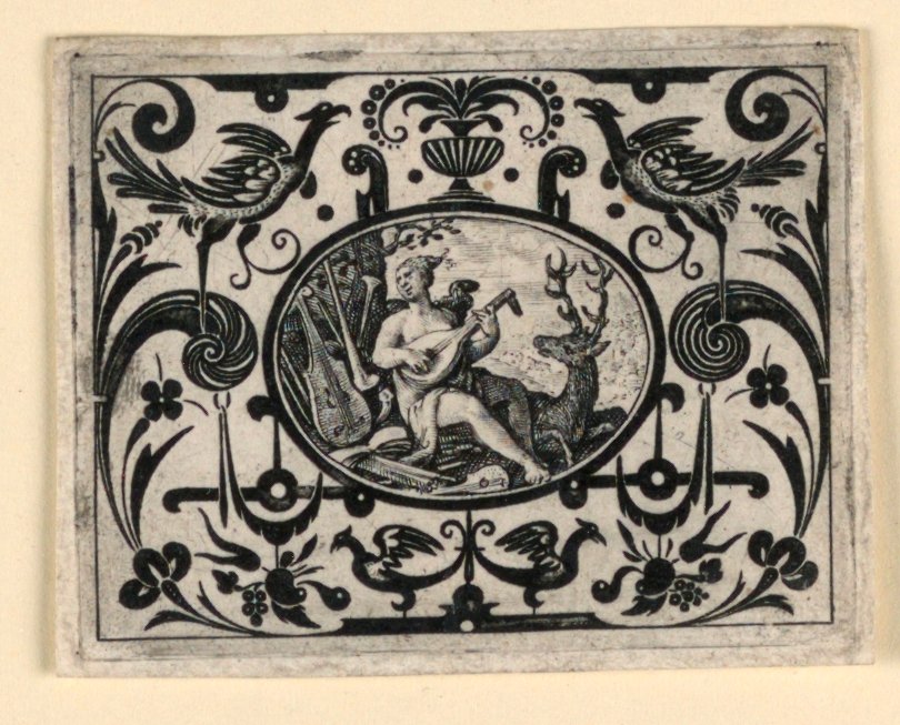 Hangérzet, lemez a Quinque sensum typi in usum aurifabroru exarati-tól (Az öt érzék vésett képe az ötvös javára) alkotó: Crispijn de Passe the Elder