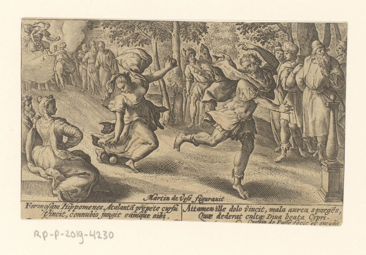 Atalanta en Hippomenes Metamorfosen van Ovidius (sorozat címe) Metamorfózis (sorozat címe) alkotó: Crispijn van de Passe (I)