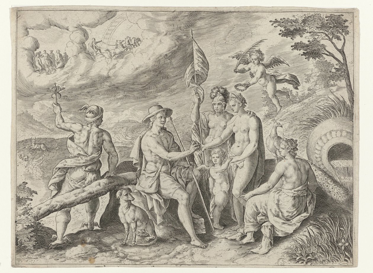 Párizs ítélete Ovidius metamorfózisai (sorozat címe) alkotó: Crispijn van de Passe (I)