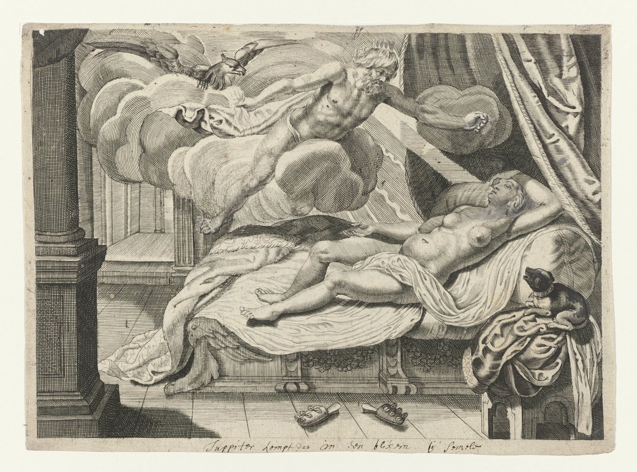 Jupiter és Semele Ovidius metamorfózisai (sorozat címe) alkotó: Crispijn van de Passe (II) (attributed to)