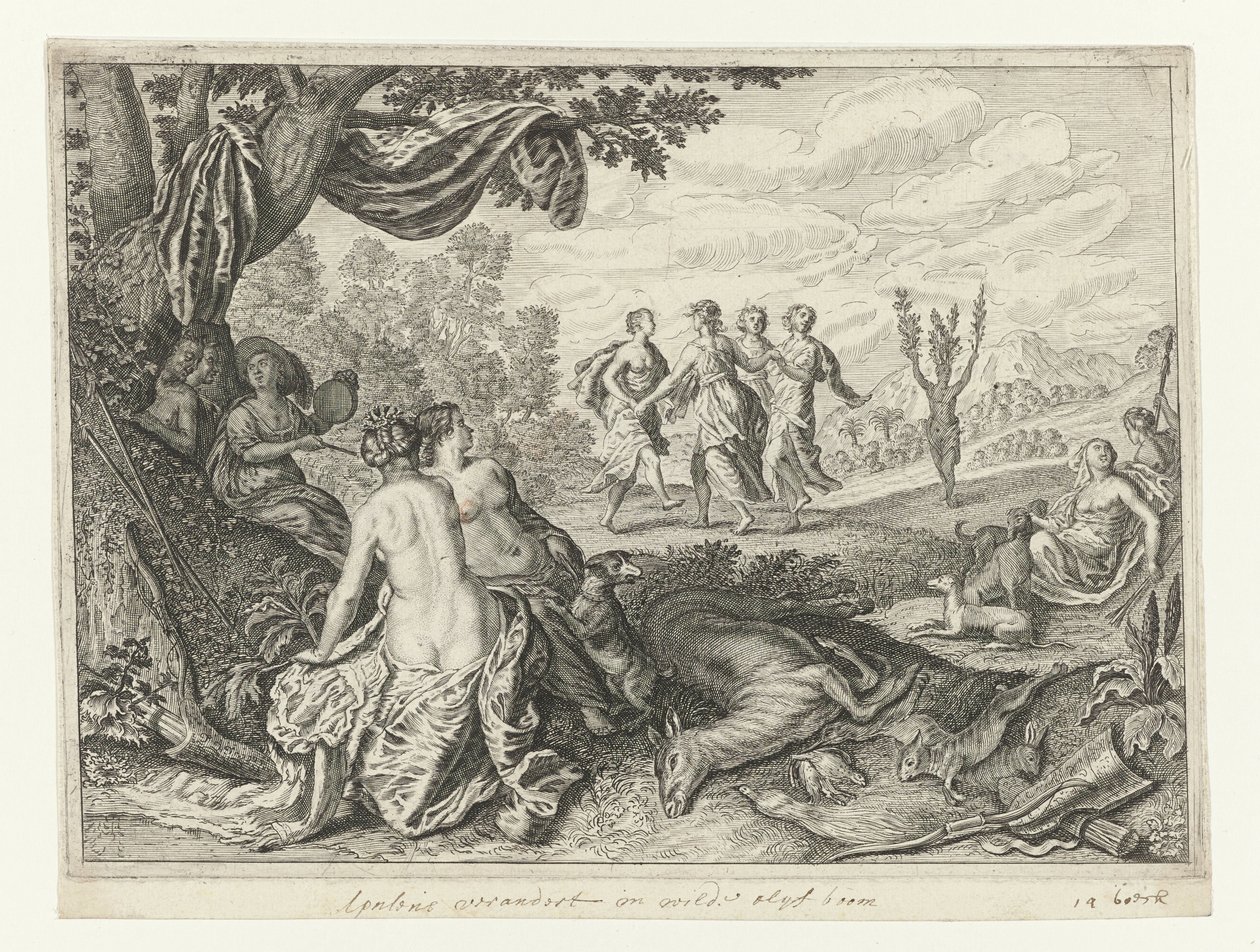 Apuliai juhászkutya olajfává változott Ovidius metamorfózisai (sorozat címe) alkotó: Crispijn van de Passe (II) (workshop of)