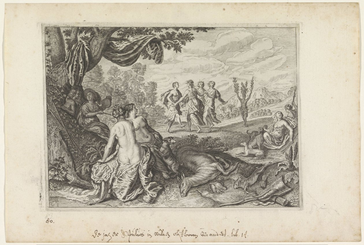 Apulus olajfává változik Ovidius metamorfózisai (sorozat címe) alkotó: Crispijn van de Passe (II) (workshop of)