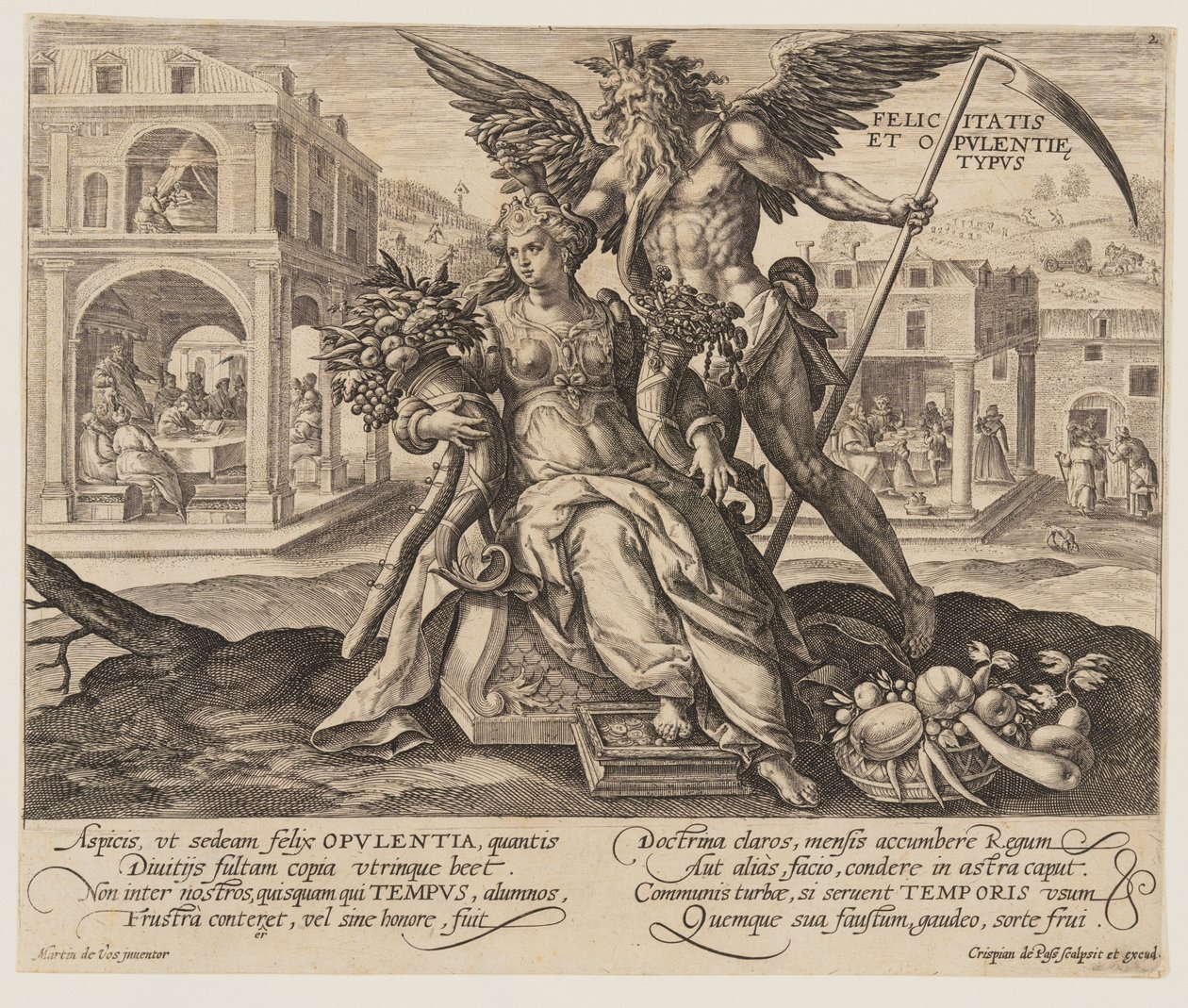 Felicitas et Opulentie Typus, a Time with Virtues and Vices című műből alkotó: Crispijn van de Passe I