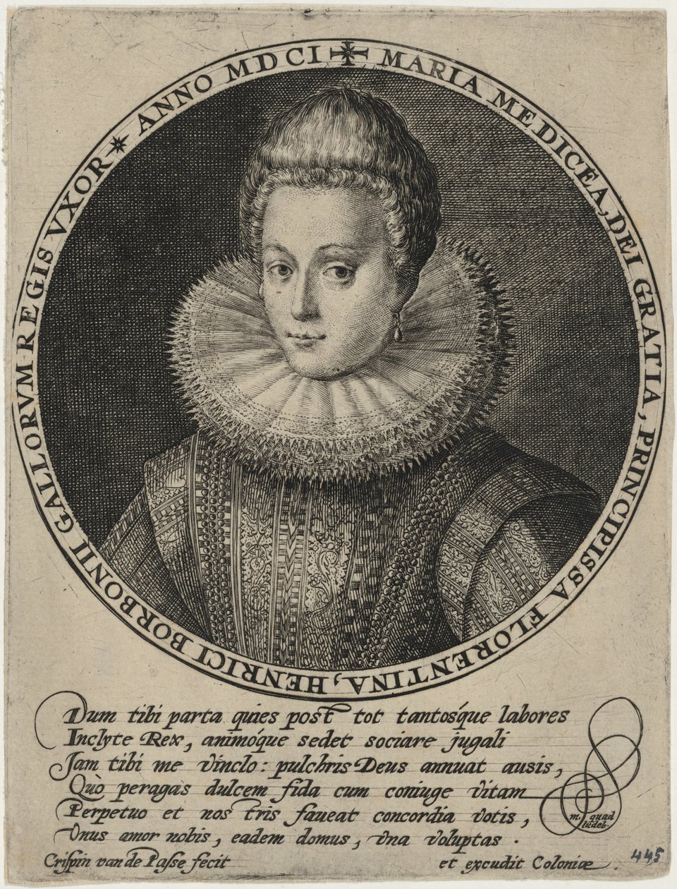 Marie de Medicis, Franciaország királynéja alkotó: Crispijn van de Passe I