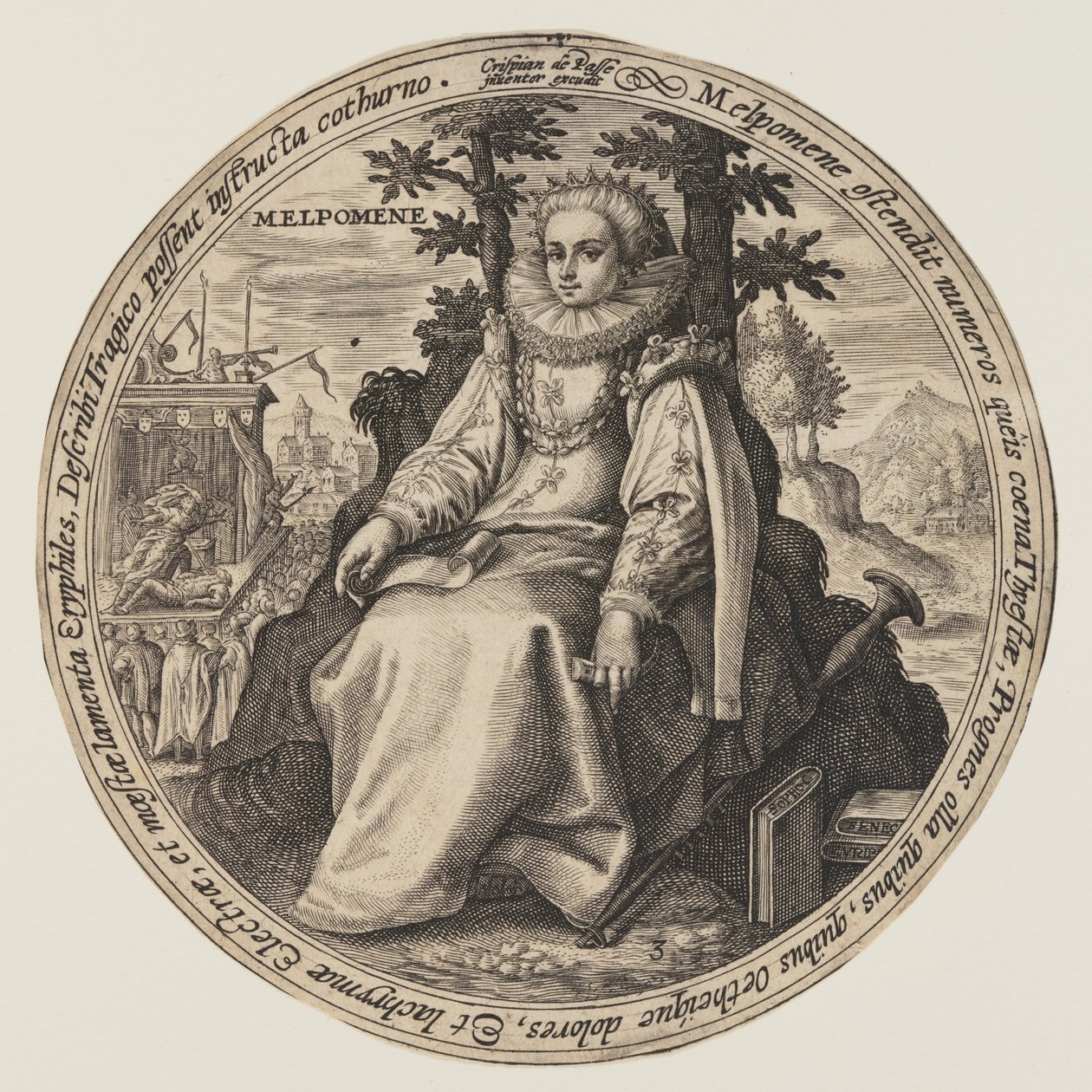 Melpomene, a Múzsákból alkotó: Crispijn van de Passe I