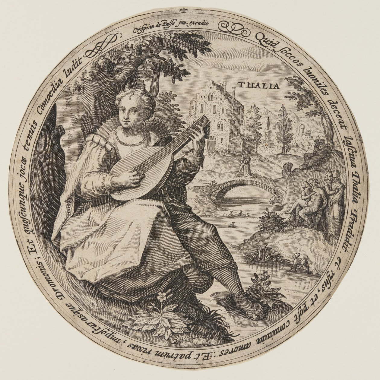 Terpsichore, a Múzsákból alkotó: Crispijn van de Passe I