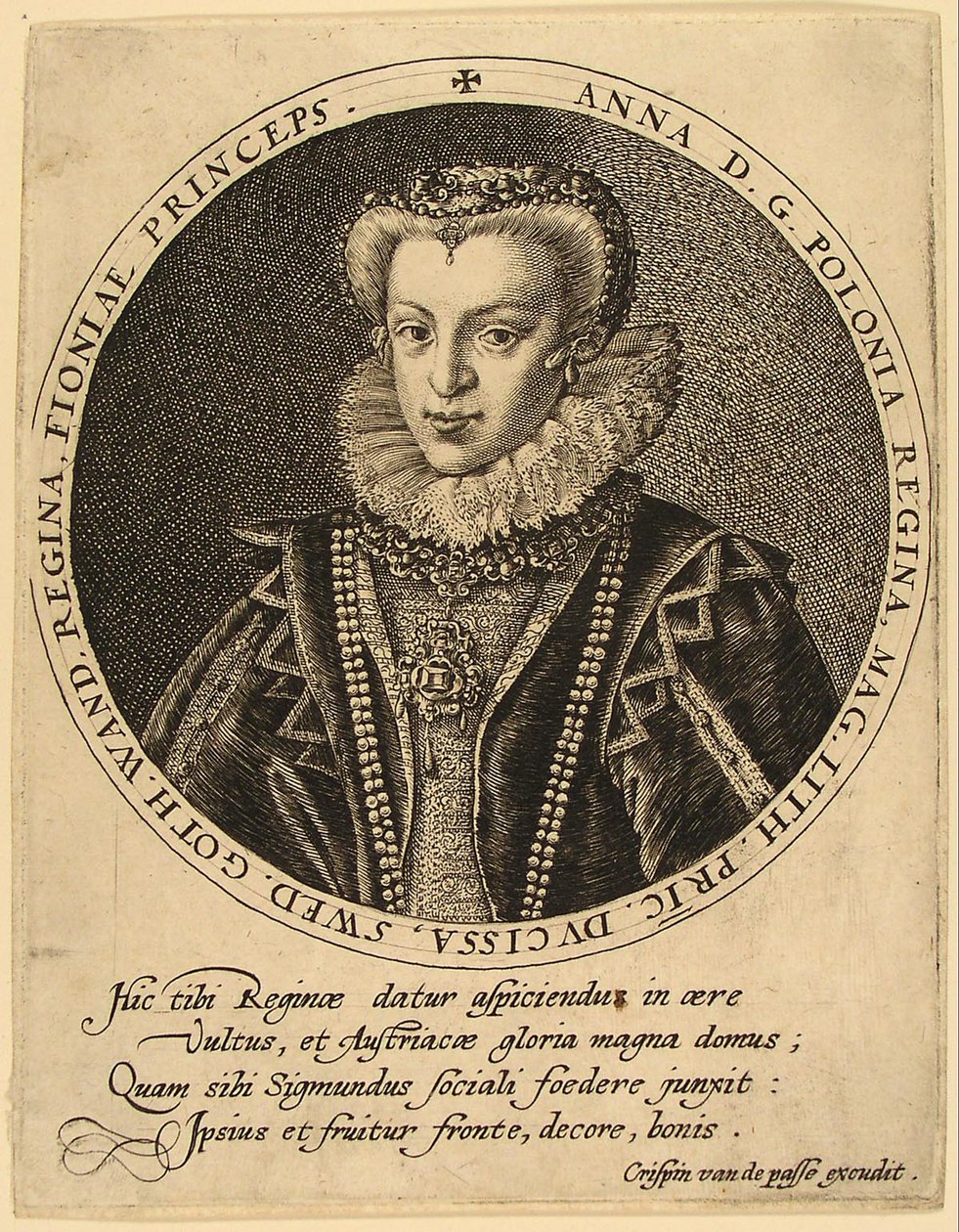 Anna Katalin Konstancia Lengyel Vasa 1619-1651 alkotó: Crispijn van de Passe the Elder