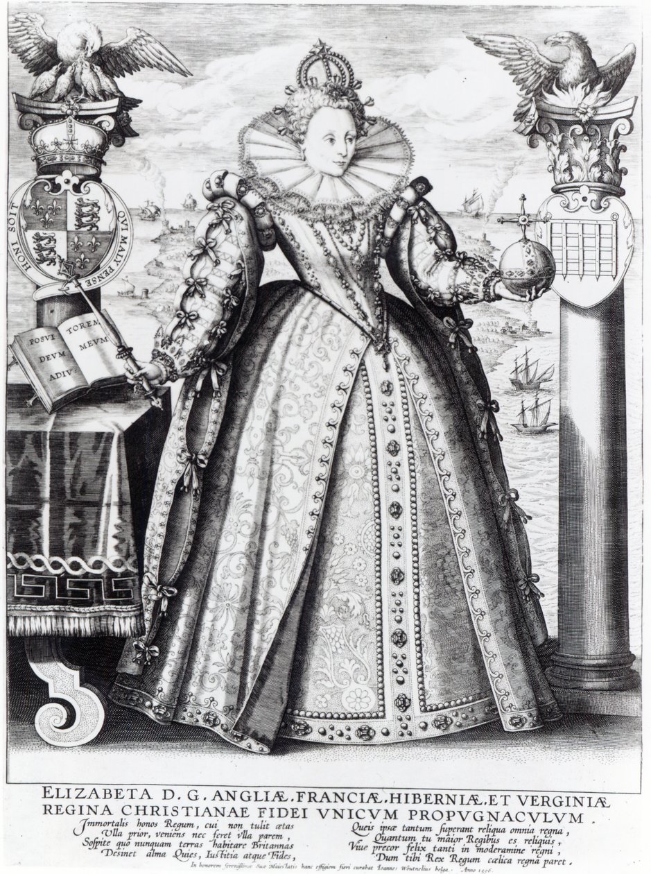 I. Erzsébet királynő (1533-1603) 1596 alkotó: Crispin  Passe