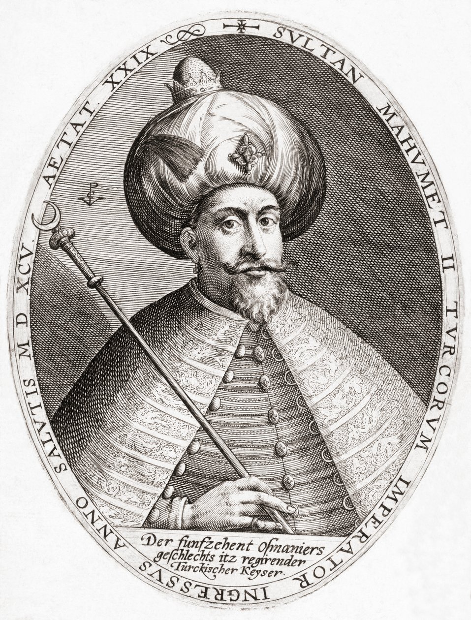 Mehmed III. Szultán, Oszmán Birodalom. Portré. alkotó: Crispin I de (after) Passe