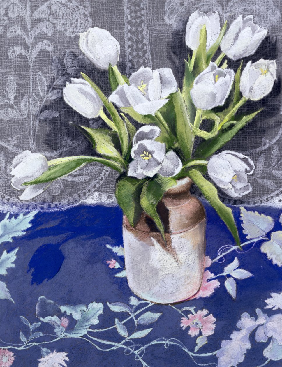Fehér tulipánok, 1994 (pasztell, papíron) alkotó: Cristiana Angelini