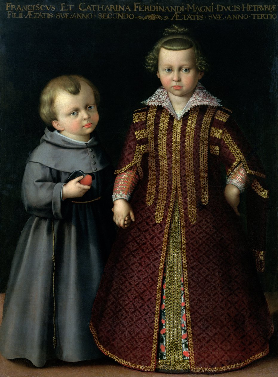 Francesco és Caterina de Medici (tempera, vászon) alkotó: Cristofano Allori