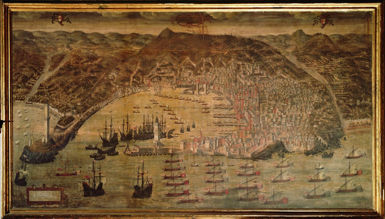 Kilátás Genovára alkotó: Cristoforo Grassi or Grasso