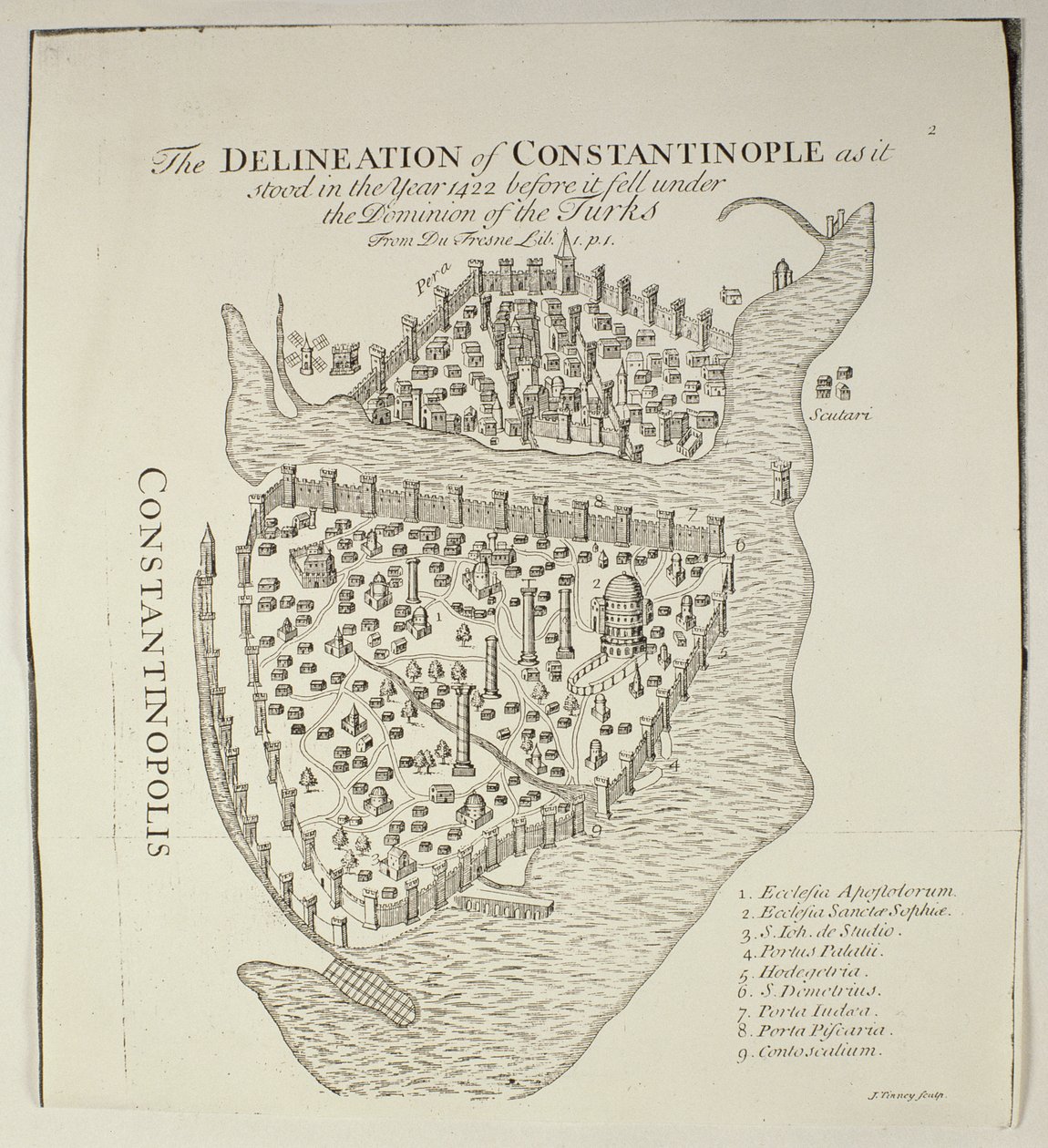 Konstantinápoly térképe 1422-ben alkotó: Cristoforo Buondelmonti