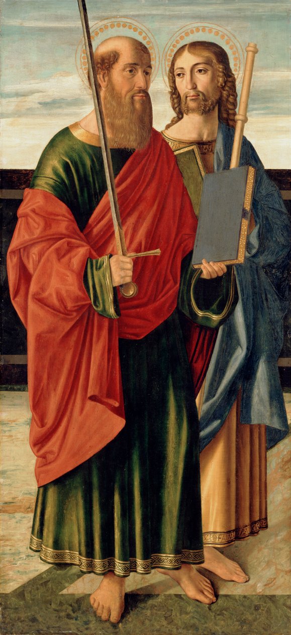 Szent Pál és Idősebb Szent Jakab, 1499 körül (tempera fatáblán) alkotó: Cristoforo Caselli