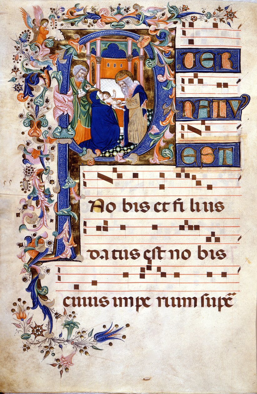 Krisztus körülmetélése P. Felosztás (Kórus) a 15. században, Cristoforo Cortese (15. század első fele). Biblioteca Brera, Milánó alkotó: Cristoforo Cortese